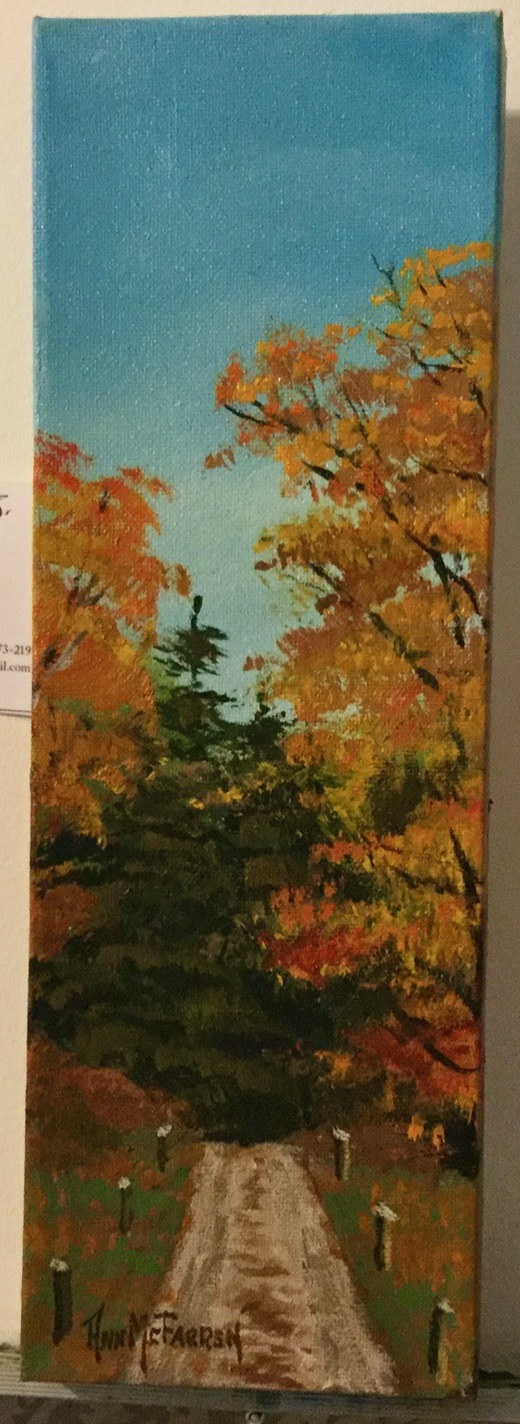 $45 - Autumn Road - 4"x12"