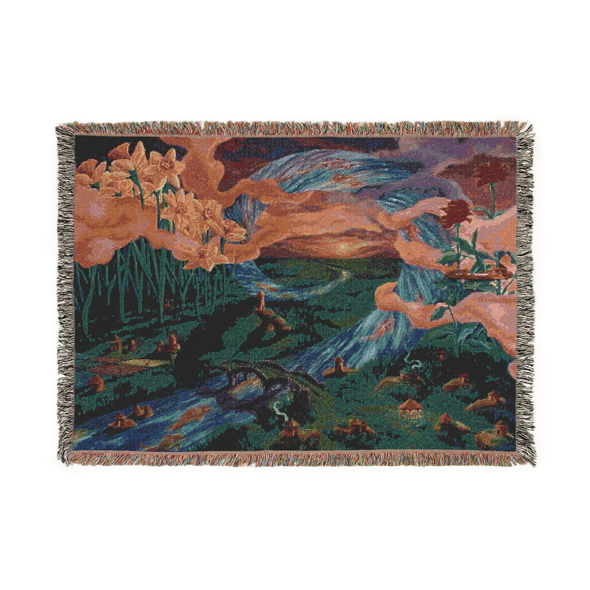 "Riverclouds" Woven Blanket