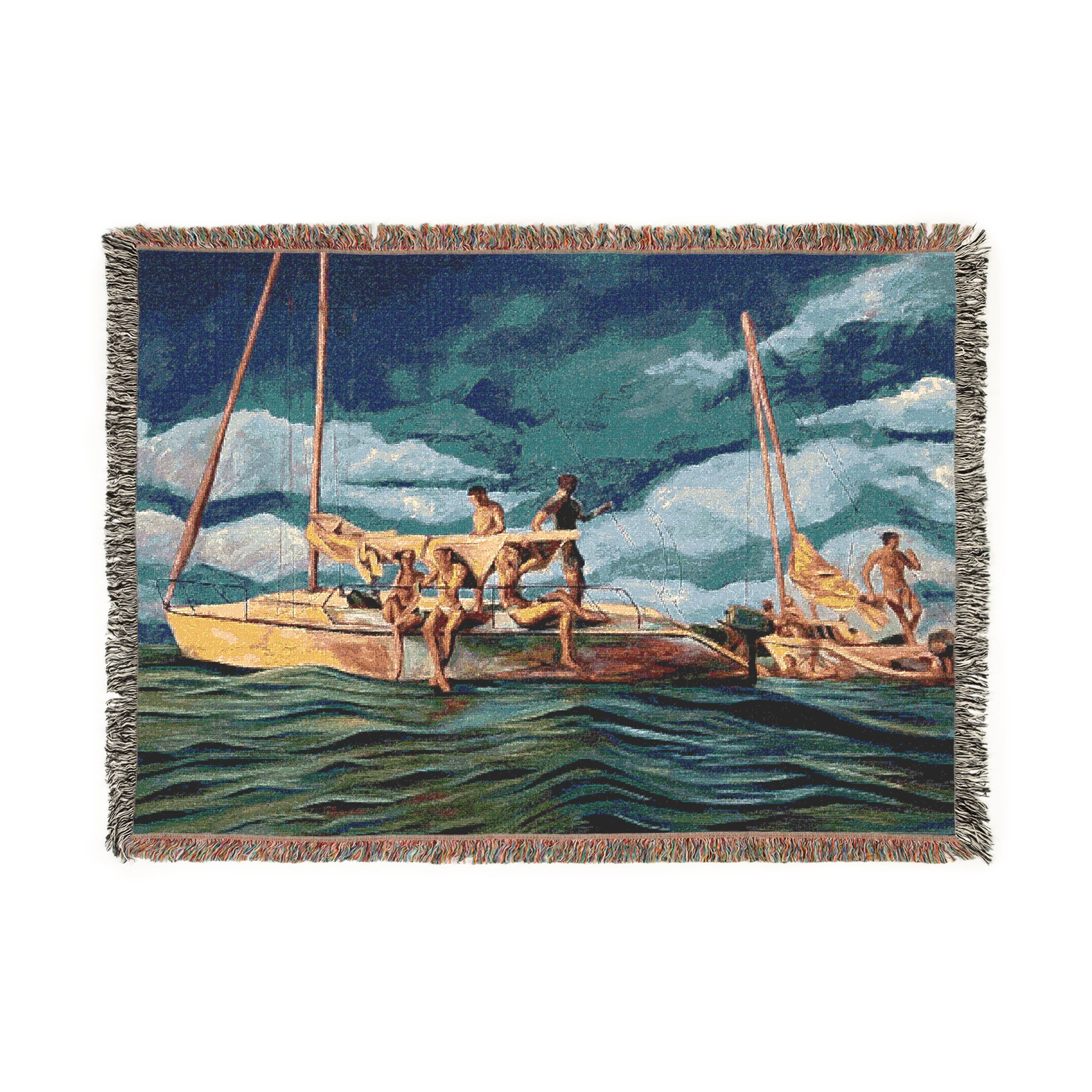 "Boats" Woven Blanket