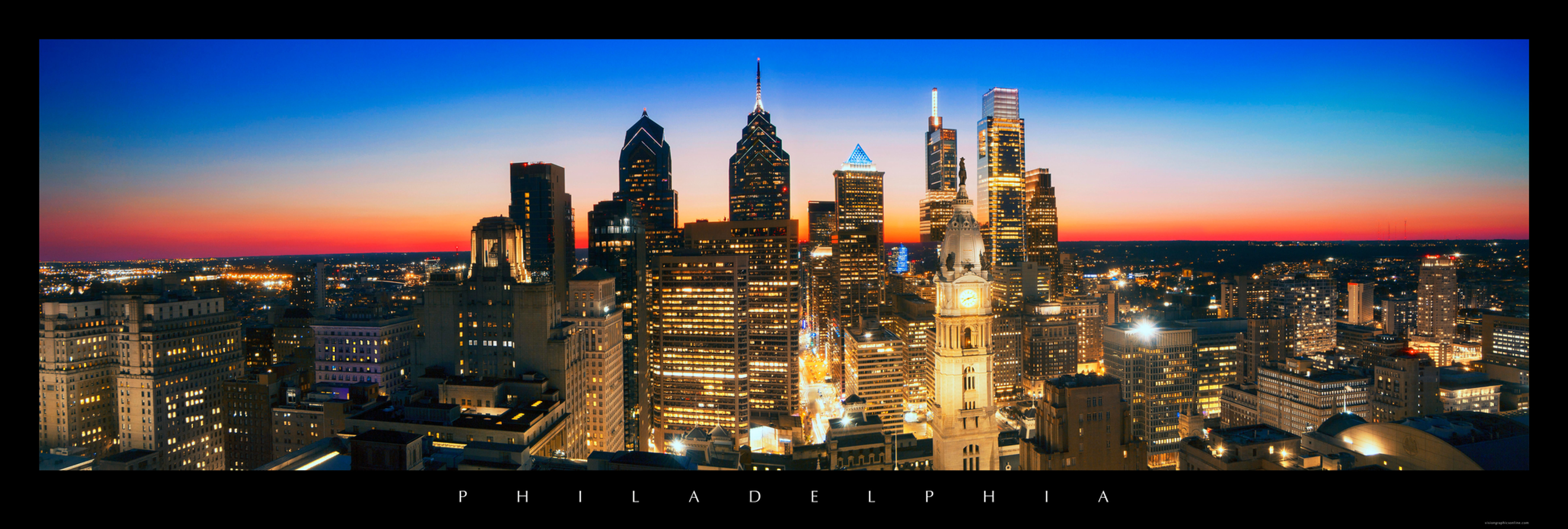 Philadelphia Skyline at Sunset