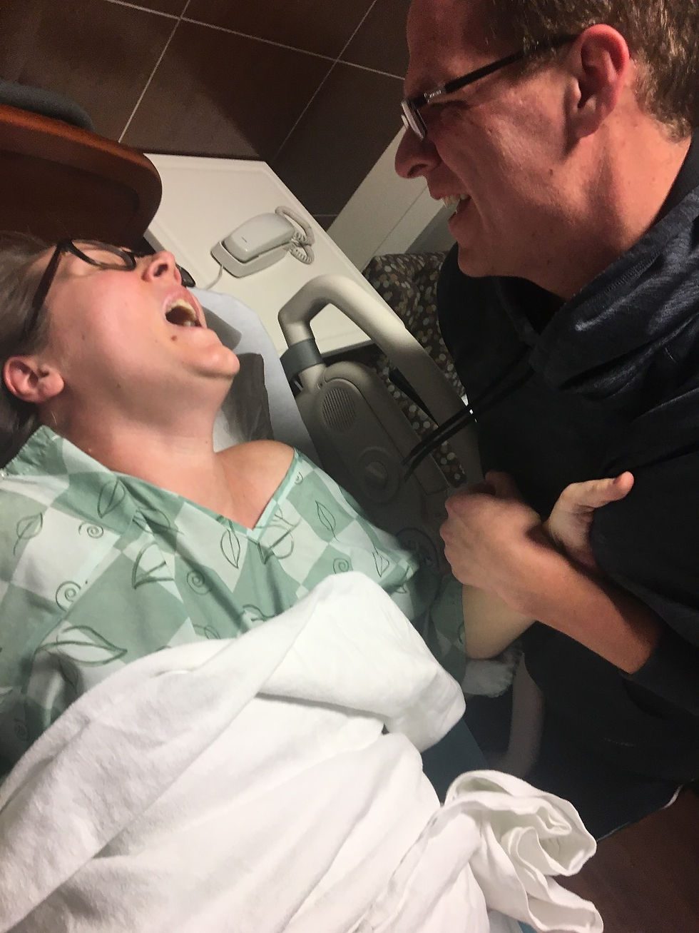 Final moments before baby is born | Husband Coached birth