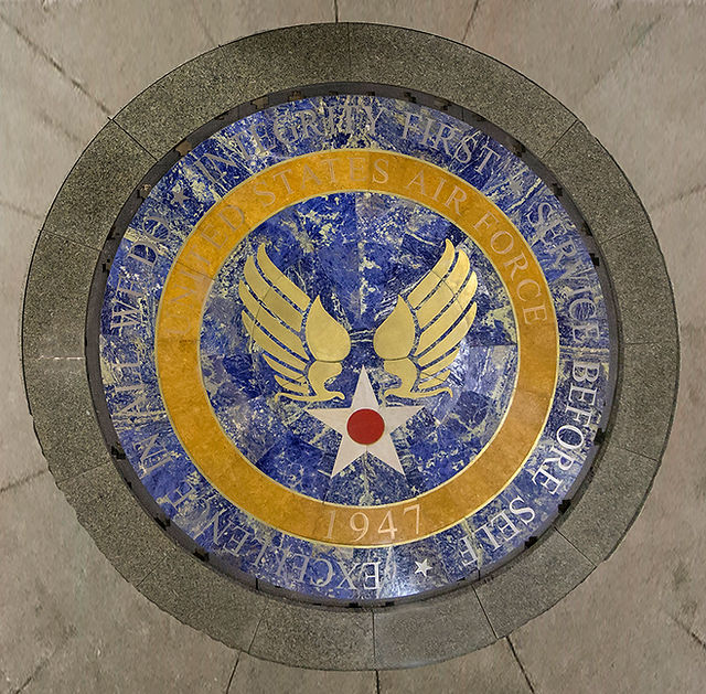 Air Force stone wall medallion