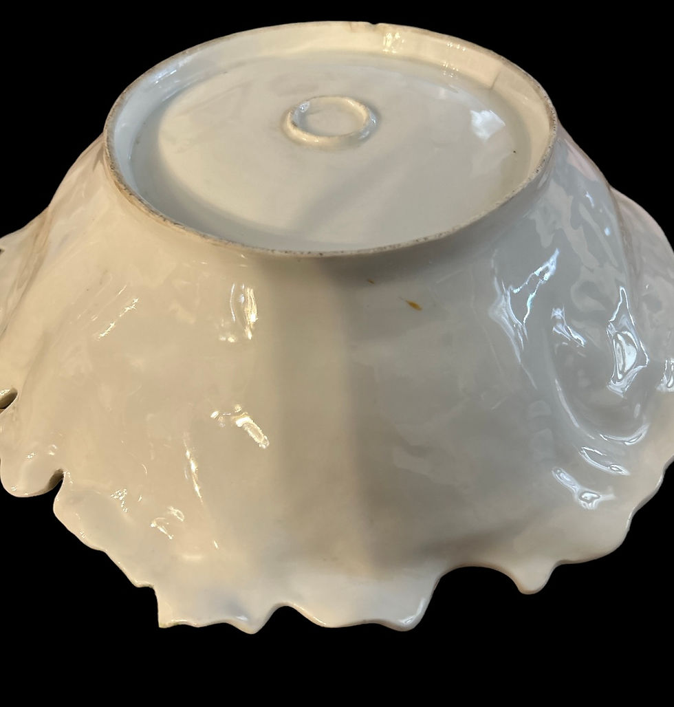 Thumbnail: RS Prussia 10-in bowl, purple flowers, gold accents
