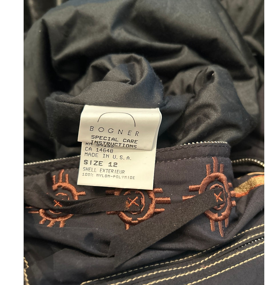 Thumbnail: Vintage Bogner ski suit tribal longhorn embroidered 