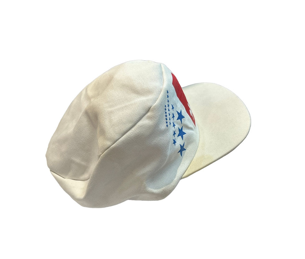 Thumbnail: K-Mart Shop Painters Cap Hat Made In USA 70s 80s White Stretch