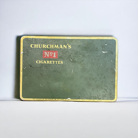 churchman's no 1 cigarettes CHURCHMANS CIGARETTES TOBACCO COLLECTIBLE VINTAGE TIN ANTIQUE BRITISH NO 1 GREEN churchman's no 1 cigarettes CHURCHMANS CIGARETTES TOBACCO COLLECTIBLE VINTAGE TIN ANTIQUE BRITISH NO 1 GREEN