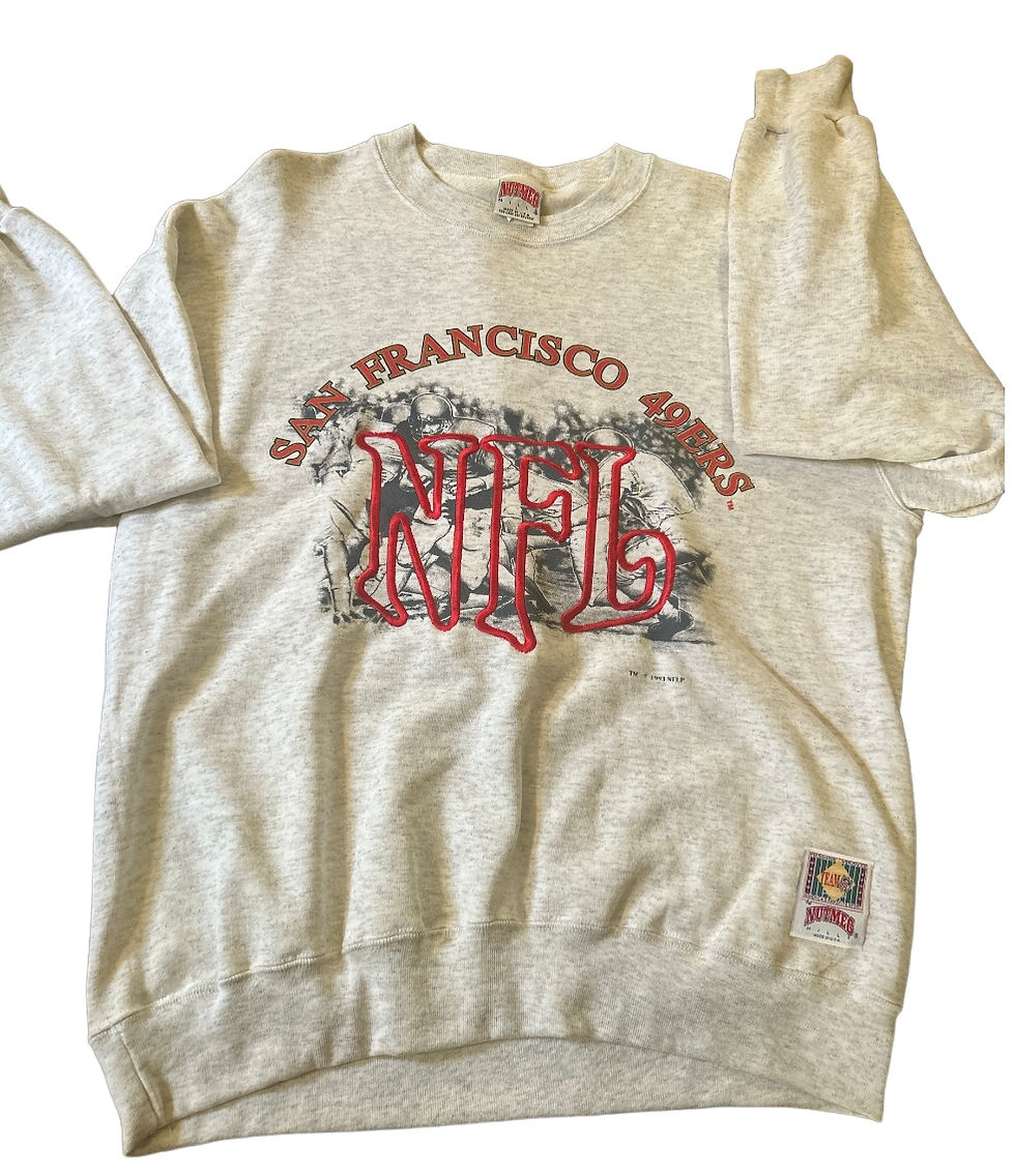 Thumbnail: Vintage 90’s San Francisco 49ers Nutmeg Mills Crewneck Pullover Sweatshirt Large