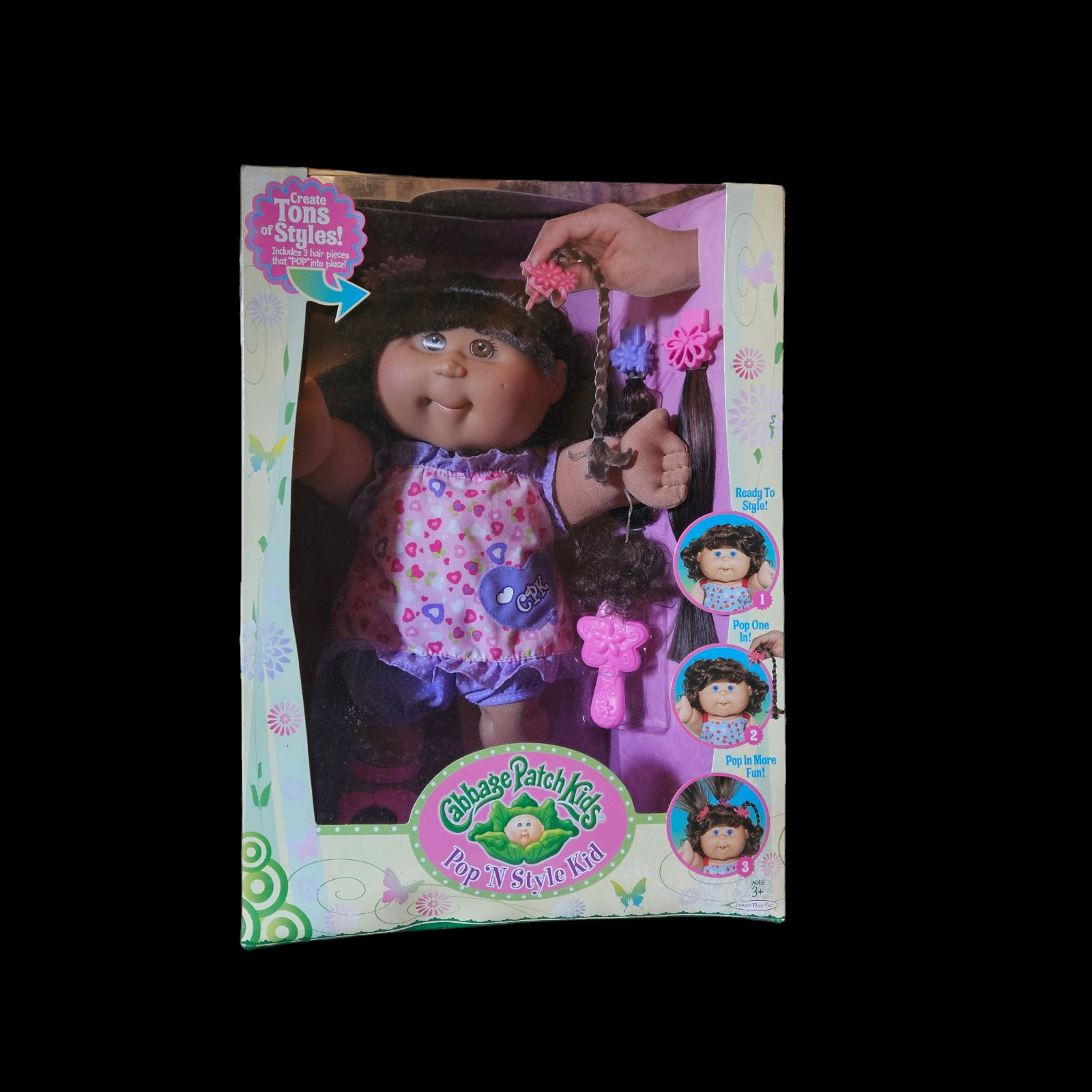 NIB 2009 Cabbage Patch Kids Girl Doll Pop 'n Style Collector Doll Throwback