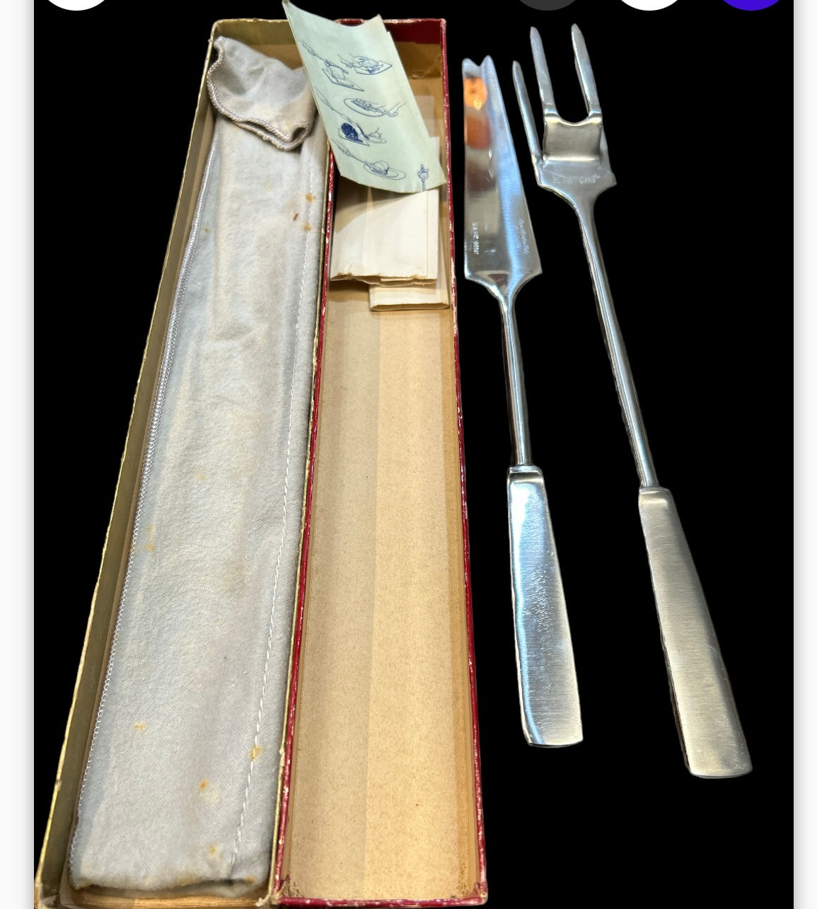 Vintage MCM The Capri  Italian Knife And Fork Servers