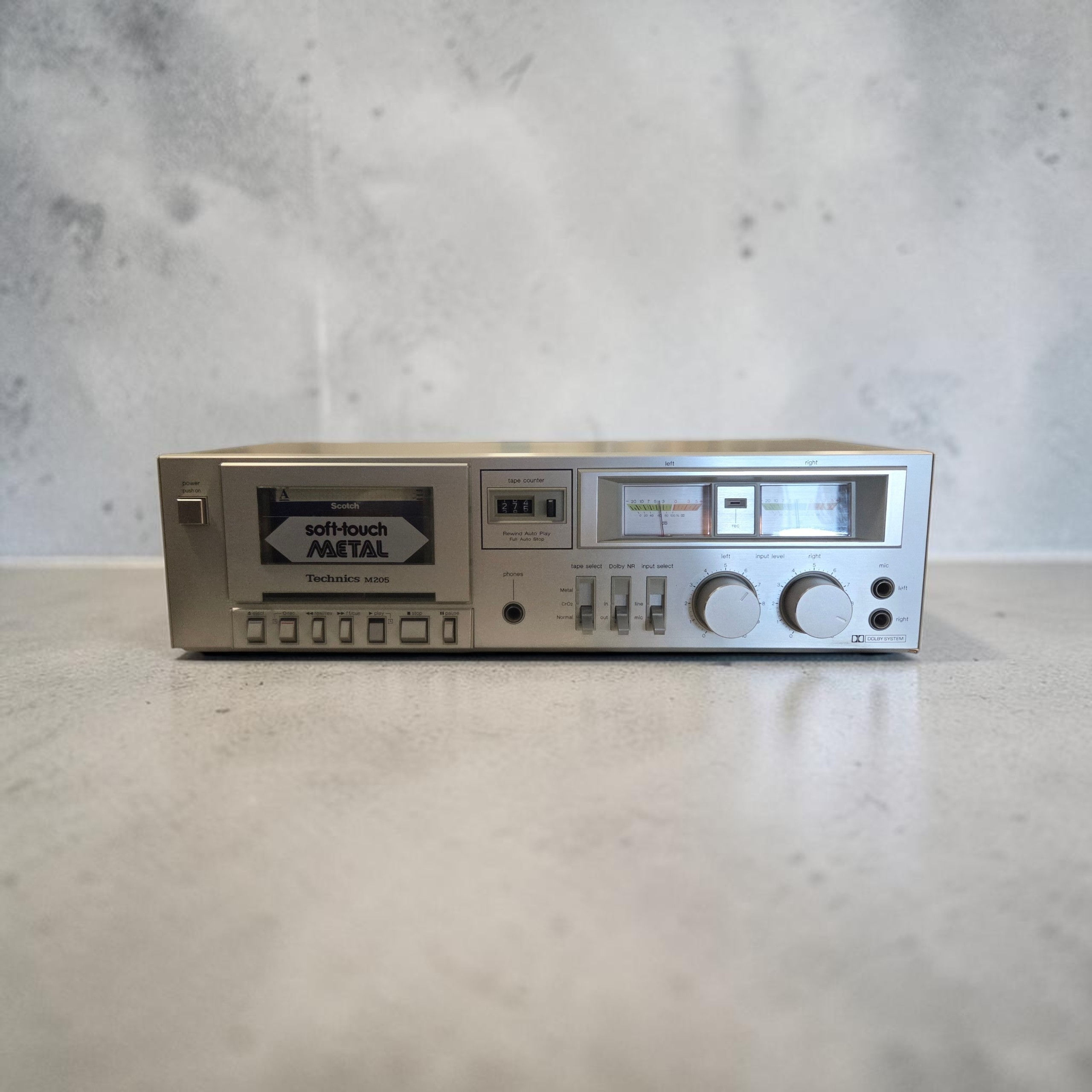 Vintage Technics RS-M205 Cassette Deck - Tested & Working - Beautiful Condition