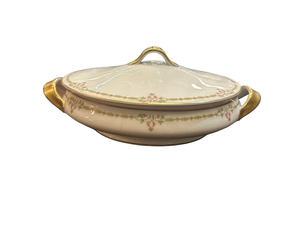 Thumbnail: Theodore Haviland Limoges Elegant Oval Covered Vegetable Dish
