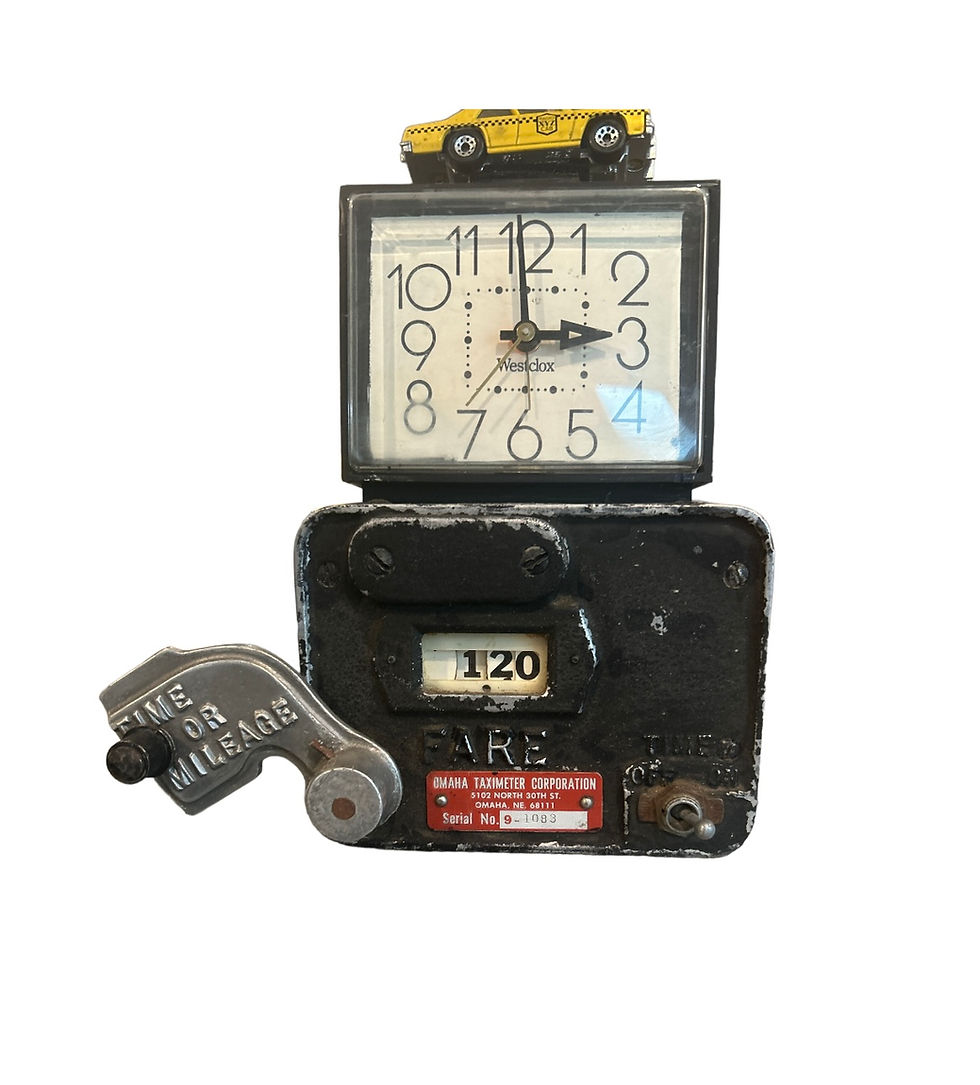 Thumbnail: ORIGINAL OMAHA VINTAGE TAXI METER LAMP/ALARM CLOCK