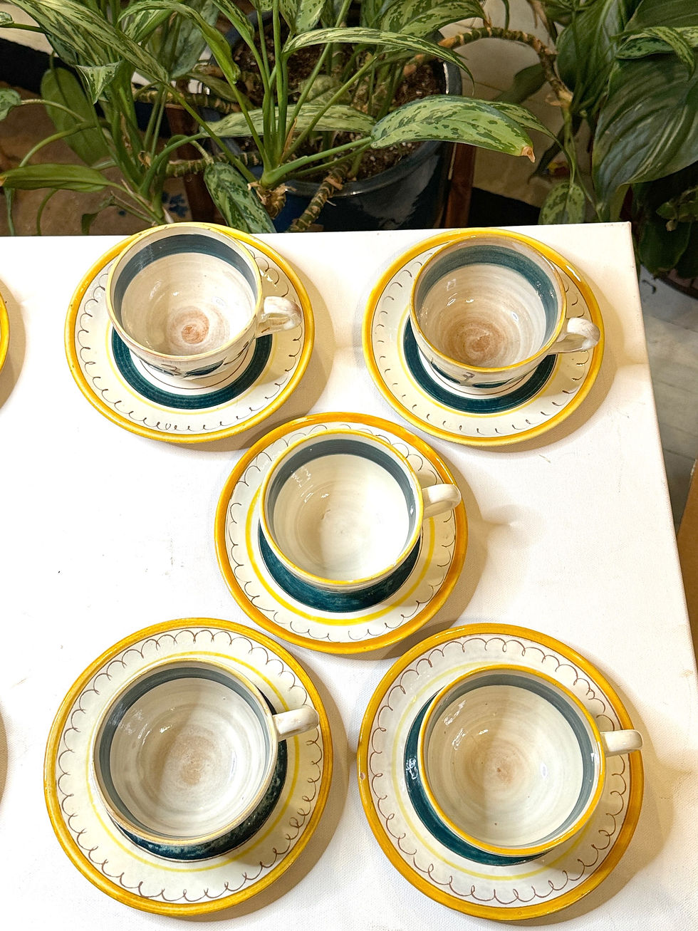 Thumbnail: VINTAGE STANGL USA TERRA ROSE FRUIT DESIGN COFFEE OR TEA CUPS AND SAUCERS SET 17