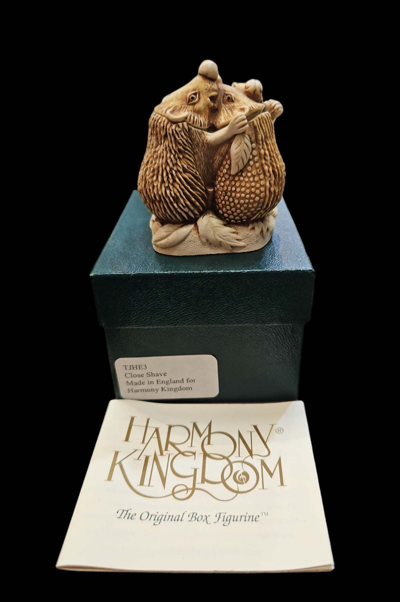 Harmony Kingdom Close Shave Hedgehogs Trinket Box Figurine Retired 1996