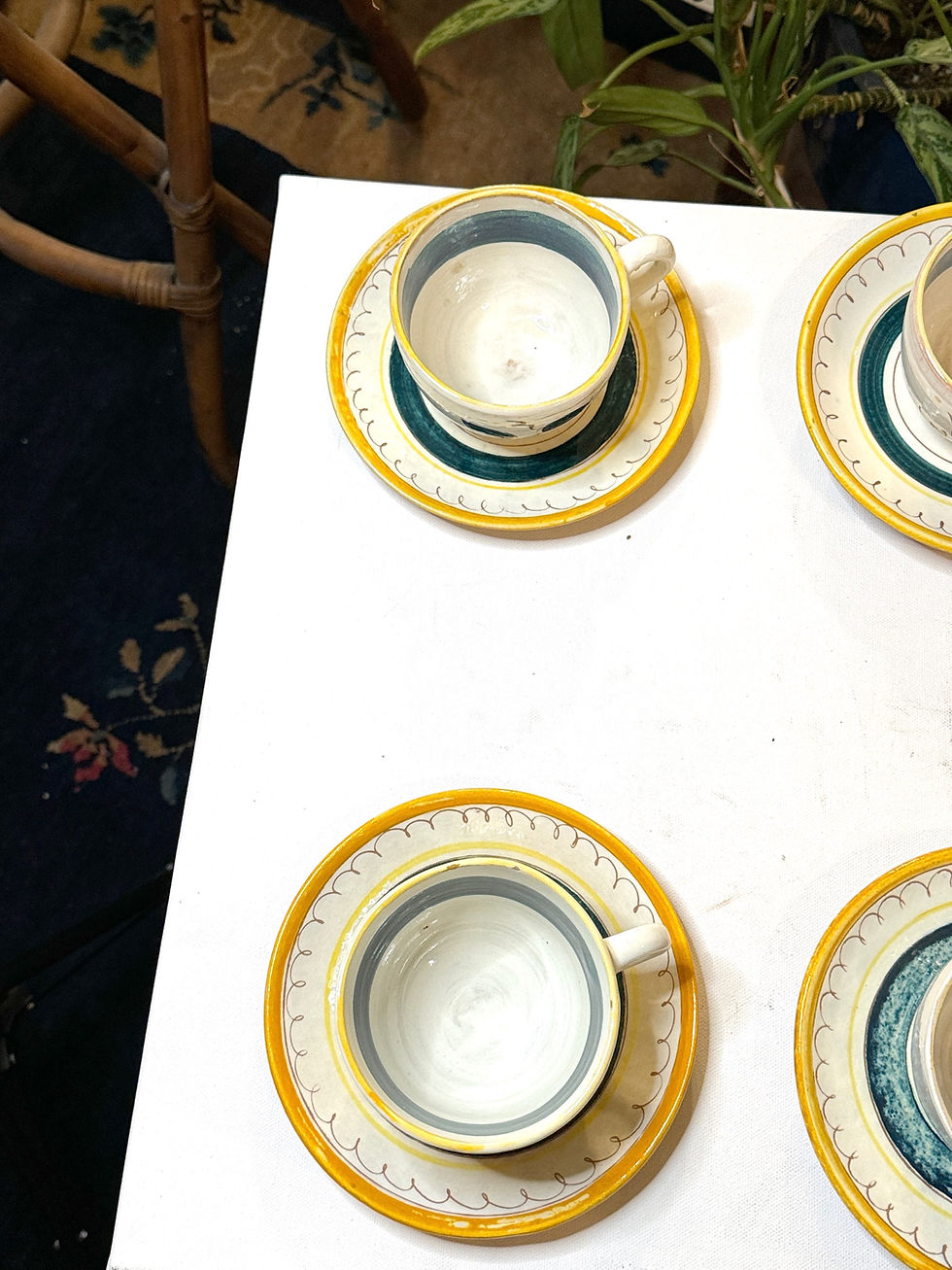 Thumbnail: VINTAGE STANGL USA TERRA ROSE FRUIT DESIGN COFFEE OR TEA CUPS AND SAUCERS SET 17