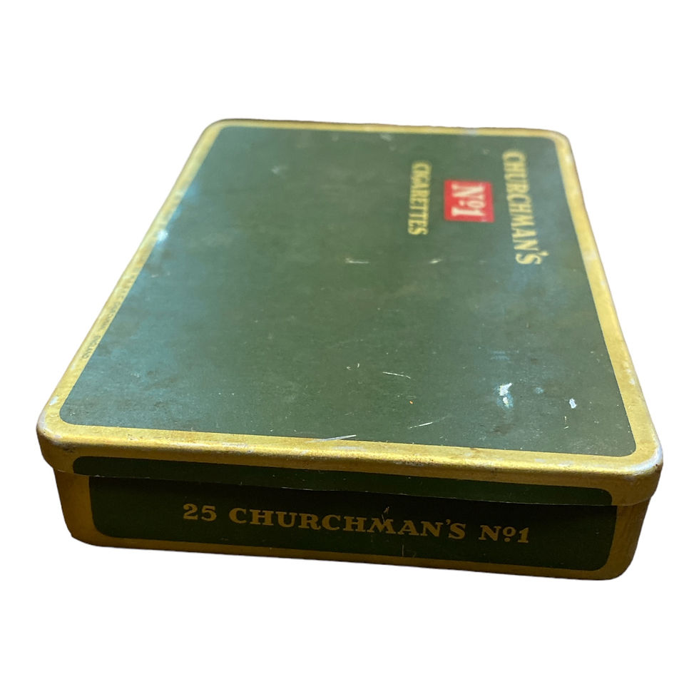 Thumbnail: CHURCHMANS CIGARETTES TOBACCO COLLECTIBLE VINTAGE TIN ANTIQUE BRITISH NO 1 GREEN
