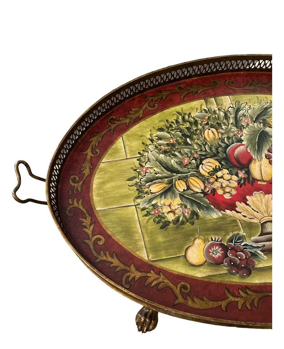 Thumbnail: LARGE Design by Raymond Waites  Large DECORATIVE SERVING OVAL  TRAY