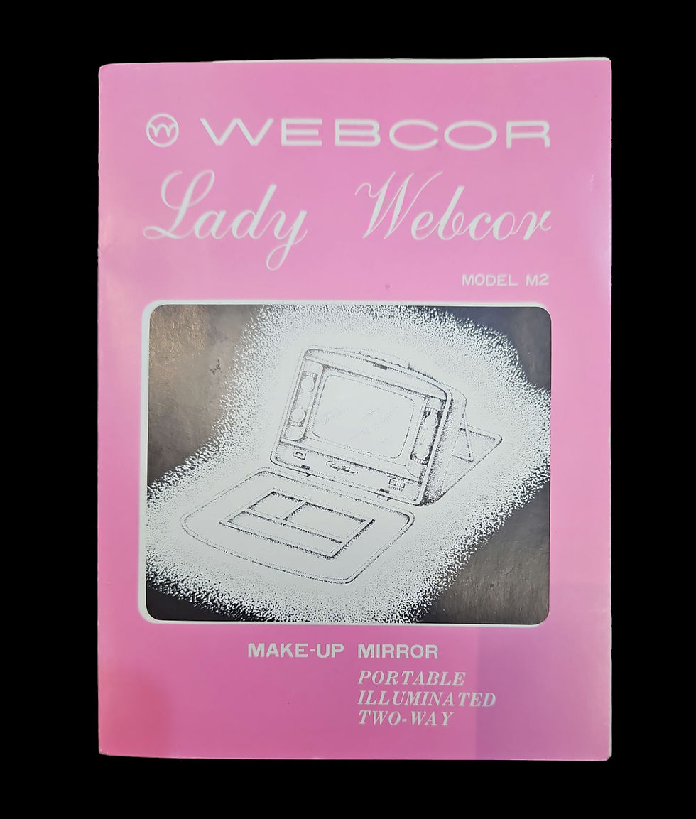 Thumbnail: Vintage Lady Webcor lighted makeup vanity mirror. New in box