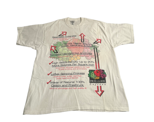 RARE VINTAGE FRUIT OF THE LOOM PROMO T-SHIRT XL | Salvage Goods