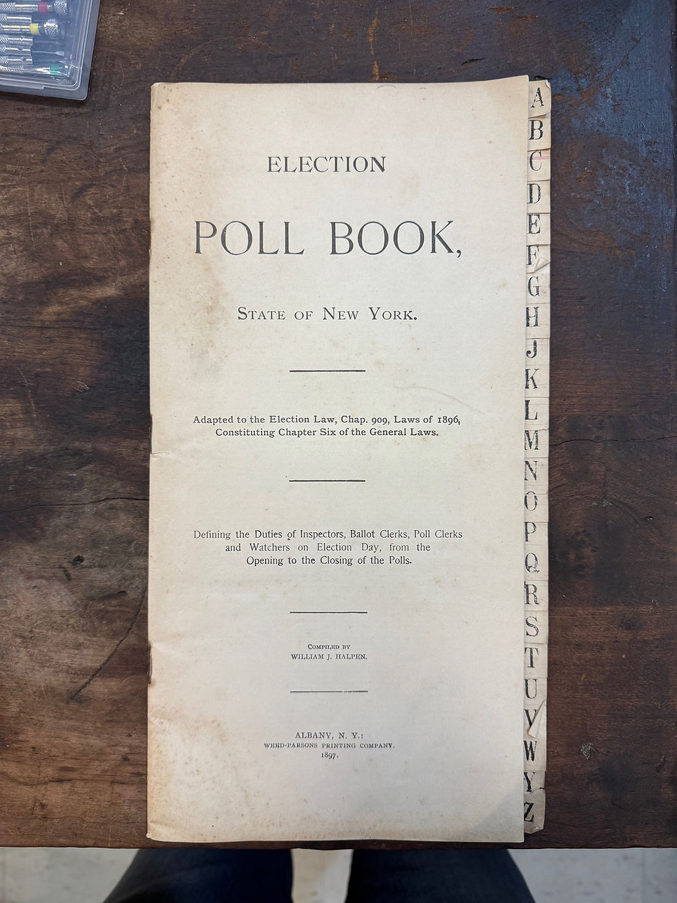 Thumbnail: 1897 State of New York Election Poll Book-Rare