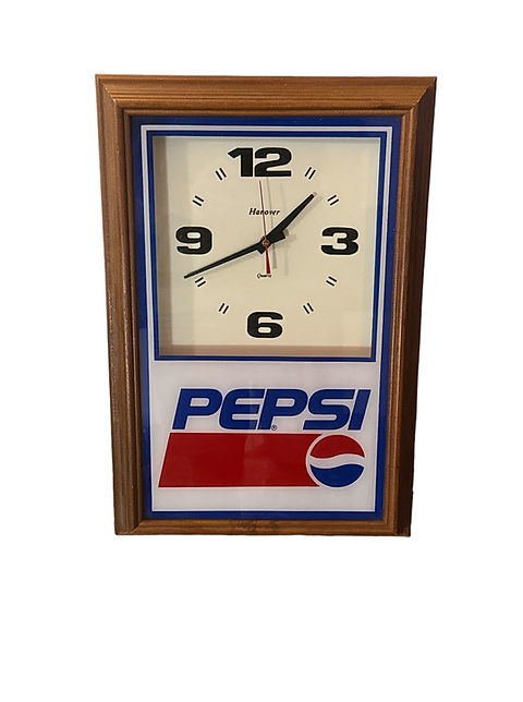 【動作確認済】ペプシ PEPSI ハノーファー HANOVER 壁掛け時計 Vintage Hanover Pepsi Wall Clock | Salvage Goods