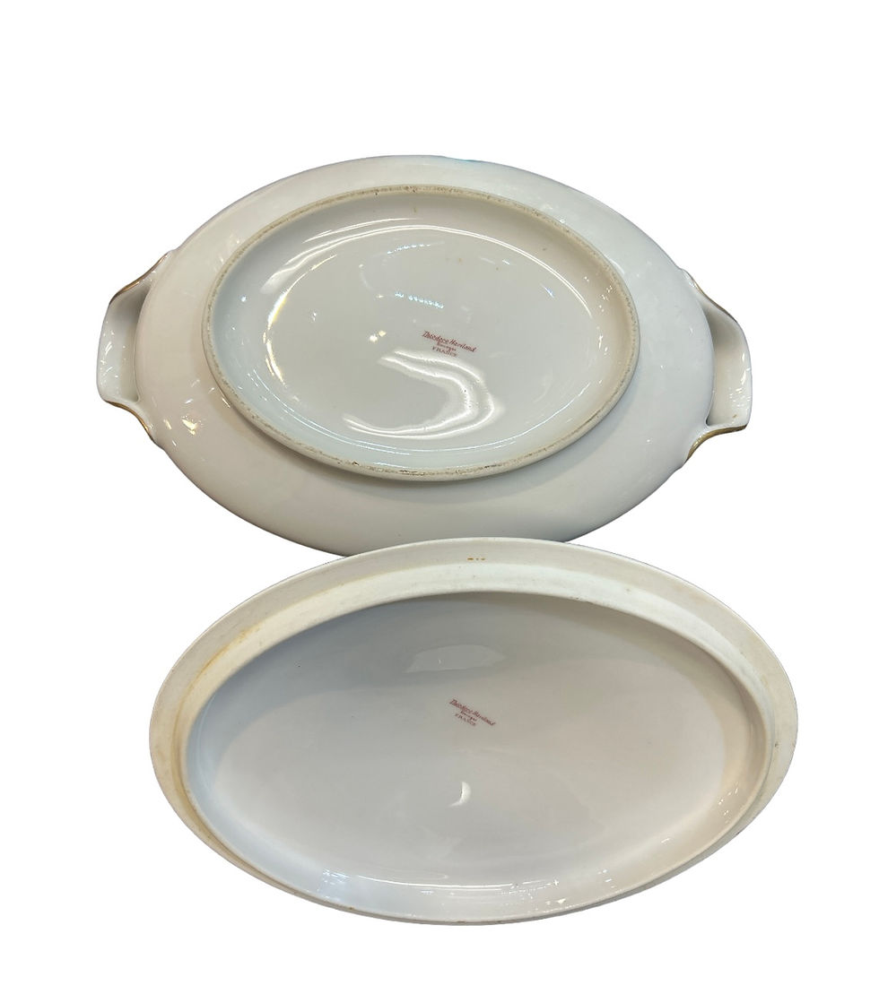 Thumbnail: Theodore Haviland Limoges Elegant Oval Covered Vegetable Dish