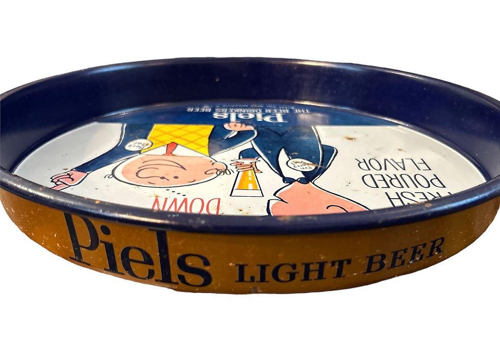 Thumbnail: Vintage 1957 MCM Piels Beer Serving Tray 13” Harry And Bert Brooklyn NY