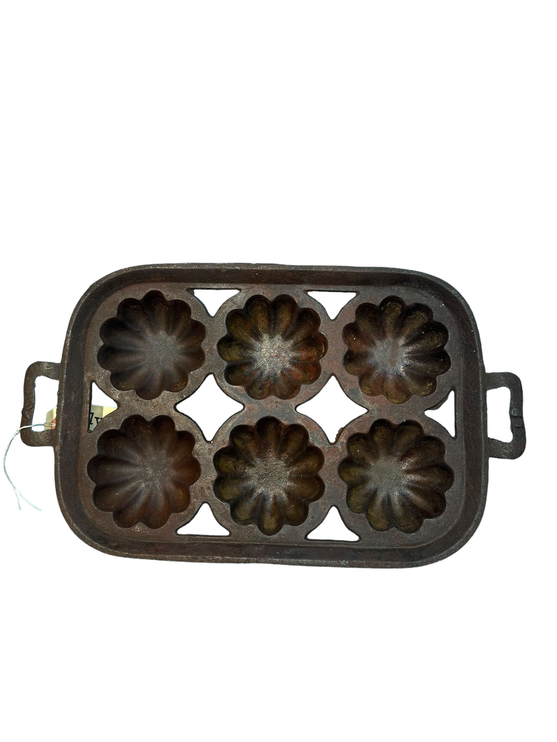 Antique Cast Iron Flower-Shaped Gem Pan