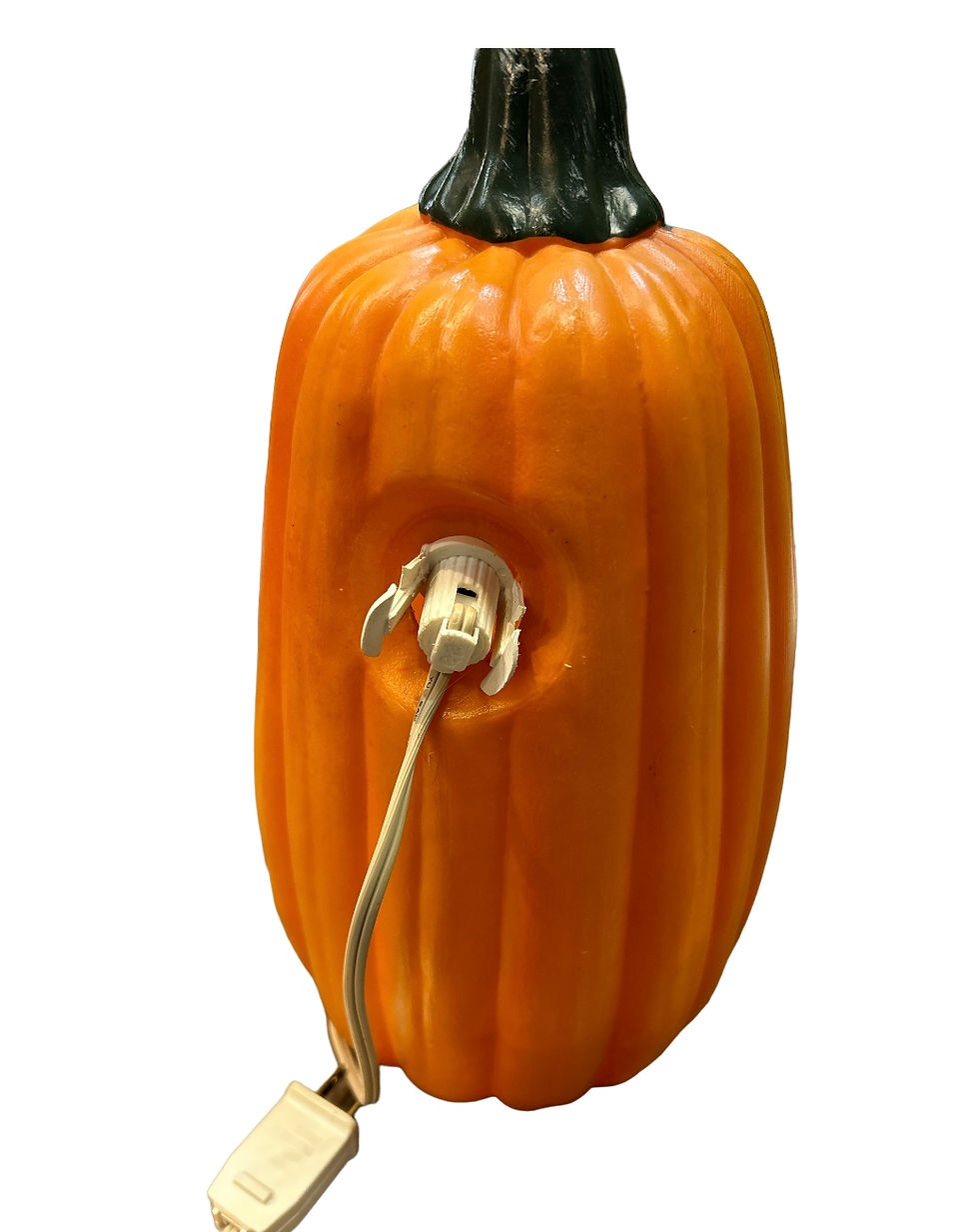 Thumbnail: Jumbo Blow Mold Halloween Pumpkin Jack-O-Lantern Large 12” Vintage Light Up