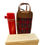 Thumbnail: Vintage MCM thermos lunchbox plaid carrying case