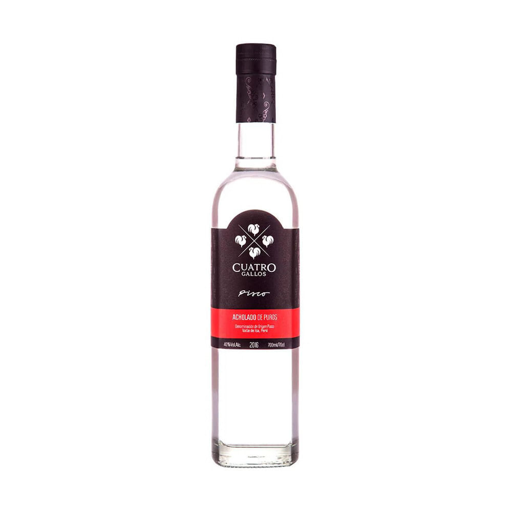 Pisco Cuatro Gallos Puro Acholado 500 ml