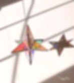 Thumbnail: Dichroic Stained Glass Star Sculpture | 8-Pointed Geometric Art