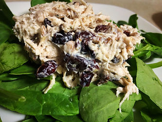 Chicken Salad with Dried Craberries and Walnuts