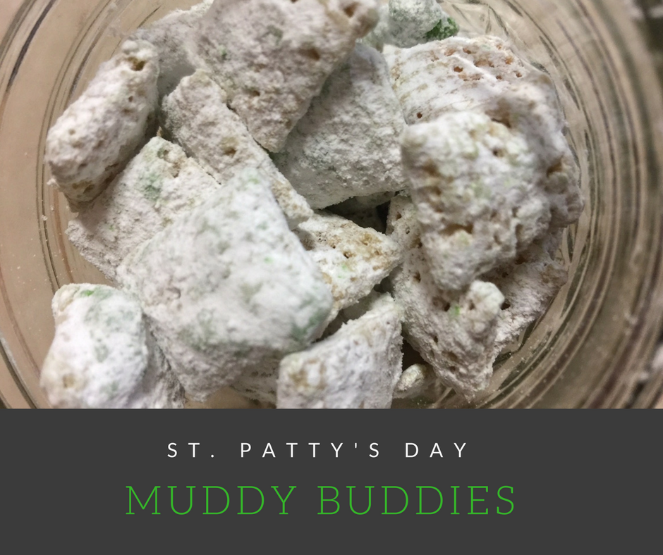 Celebrate St. Patty's Day with this quick, easy, and super delicious St. Patty's Day Muddy Buddies recipe!