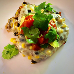 colorful southwestern spaghetti squash