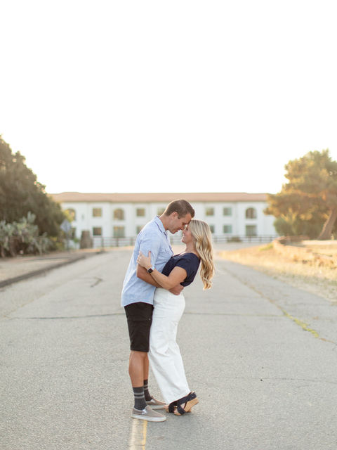 Image of couple posing together on a road
