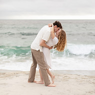 Image of a couple posing on a beach
