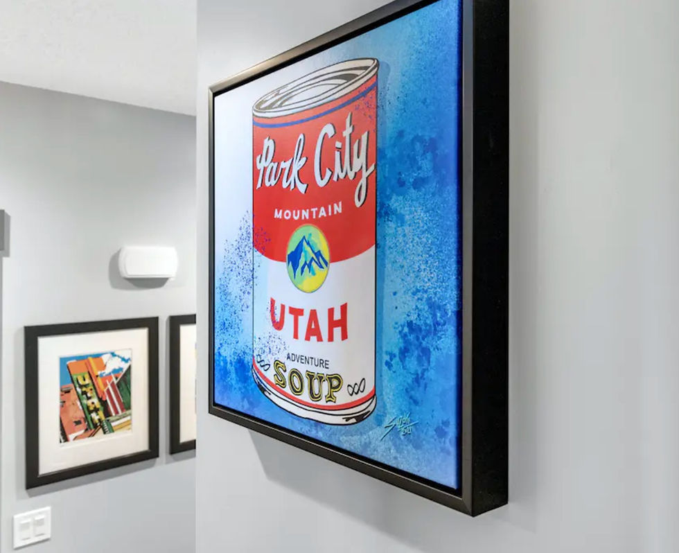 Pop Soup Art, Curated Ski Home Collection, Custom Print on Canvas