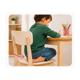 la façon dont s'asseoir ton enfant n'est pas un hasard. Il y a des réflexes non intégrés derrière sa posture