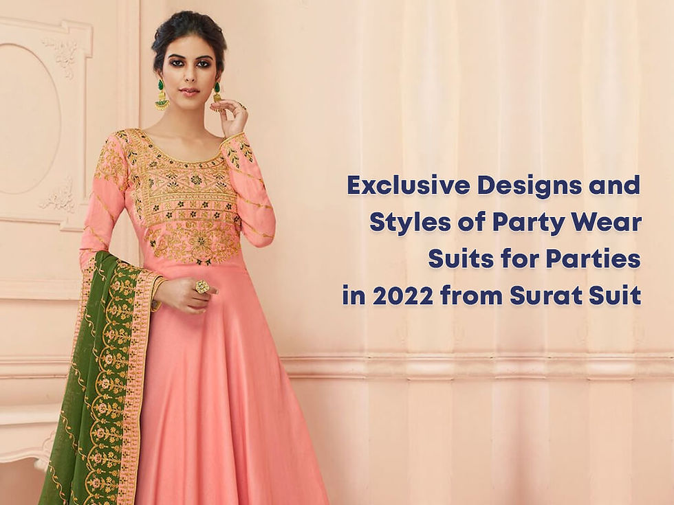 Designs and Styles of Party Wear Suits for Parties