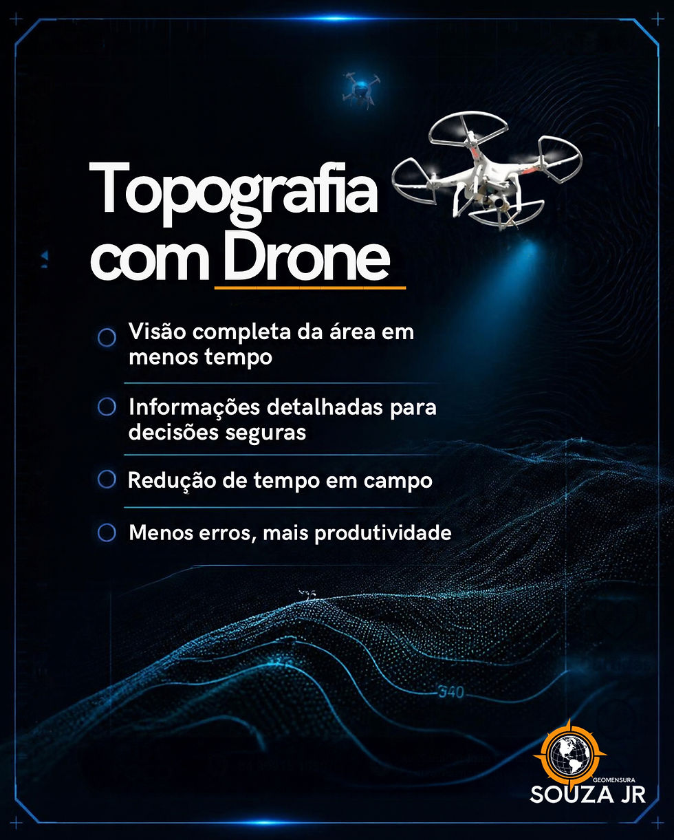 📐 TOPOGRAFIA COM DRONE: tecnologia que transforma dados em precisão!