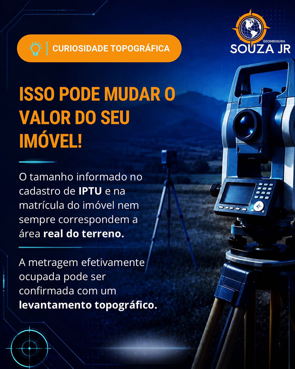 🏡 CURIOSIDADE TOPOGRÁFICA: você pode estar pagando ou negociando um imóvel com uma área que não corresponde à realidade!
