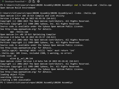 Using C/C++ with my 286