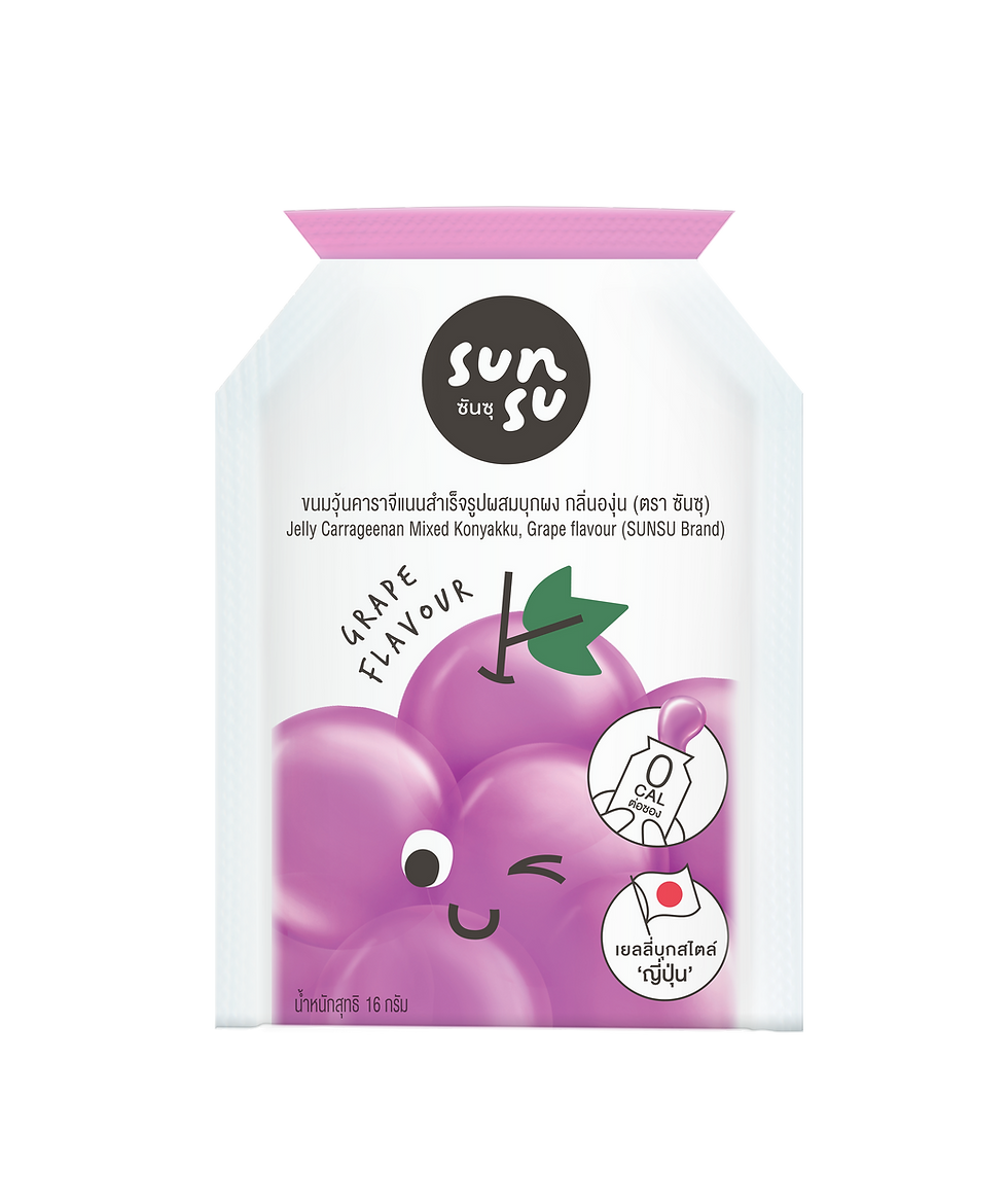 Thumbnail: SUNSU Chewy Konjac Jelly 96g, Grape + Strawberry