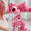 Thumbnail: Pink Strawberry Bear Preserved Rose Box