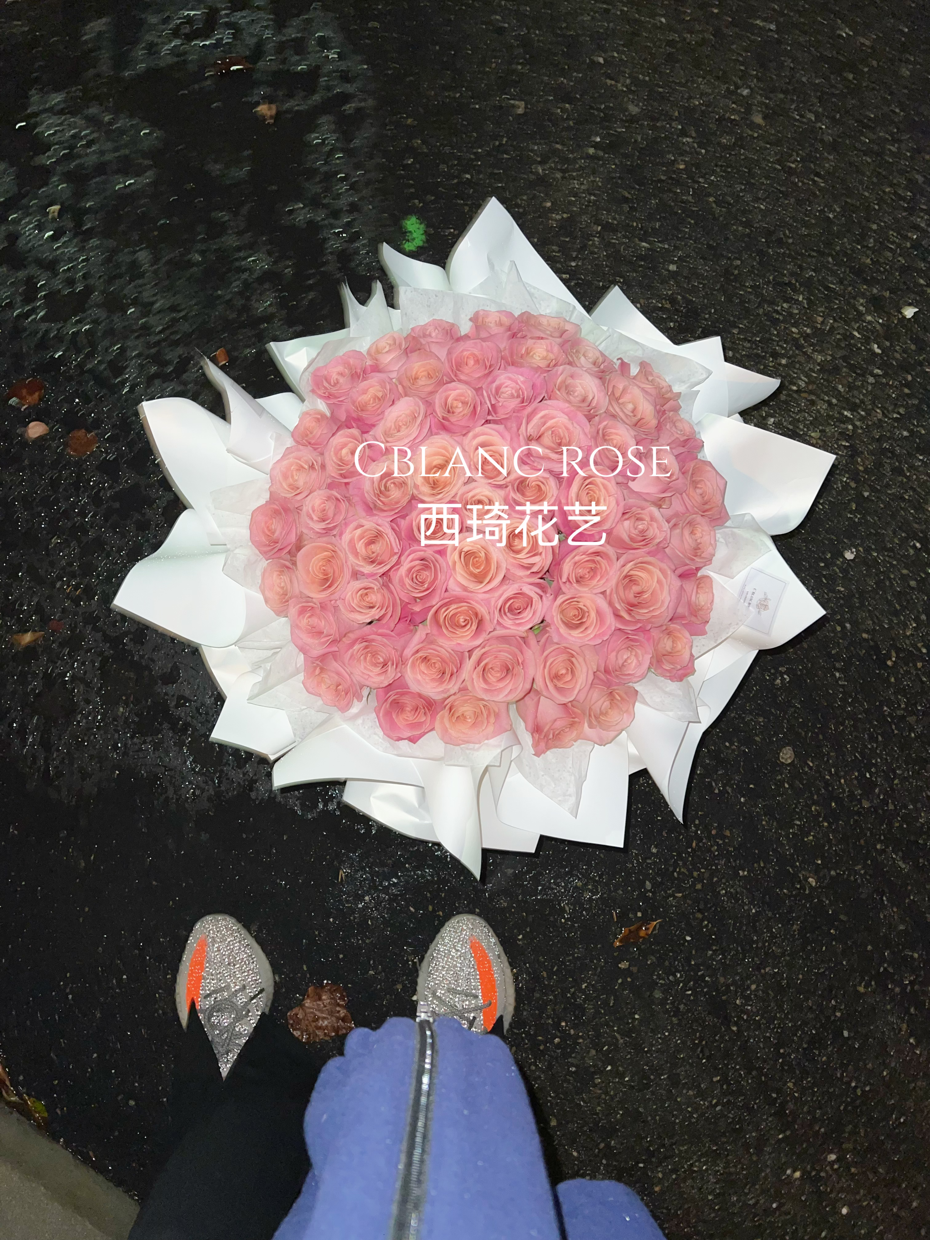 Flamingo pink Rose Bouquet (Medium)