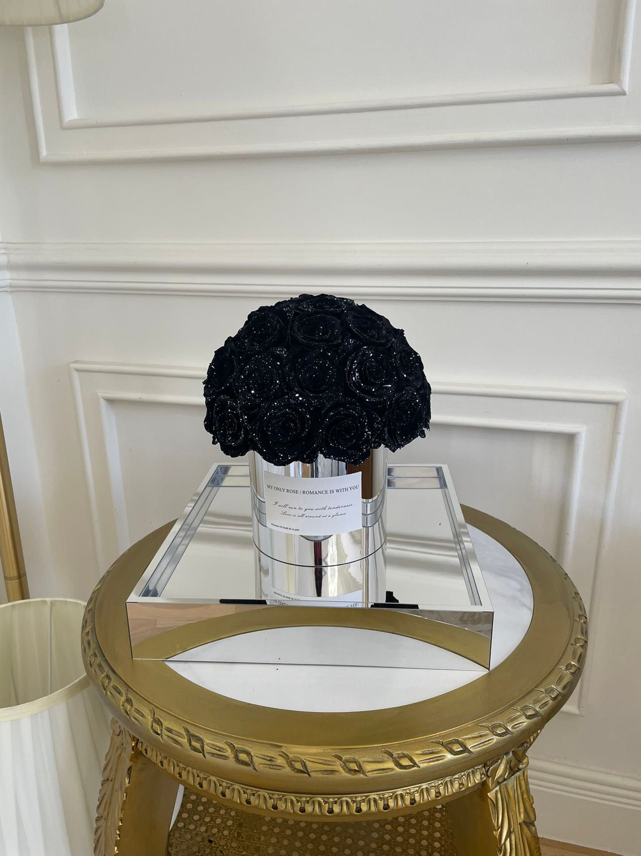 Night Large Sphere Preserved Rose Box