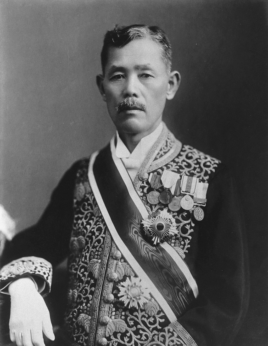 若槻禮次郎 肉筆筆絵 F19110907〇明治時代著名人似顔絵 内閣総理大臣 
