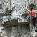 Woman Rock Climbing