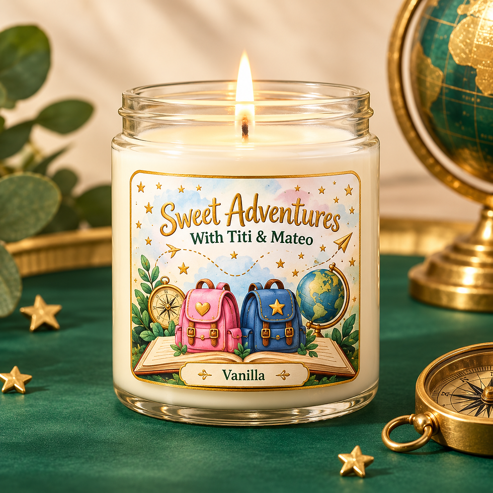 Sweet Adventures With Titi and Mateo vanilla candle